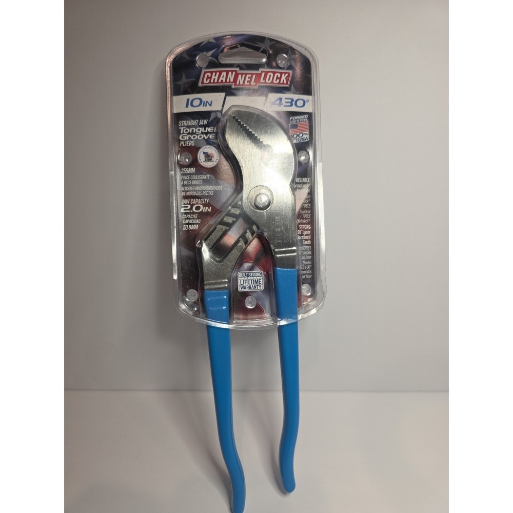 Channellock 430 Straight Jaw Tongue & Groove Pliers With PERMALOCK® Fastener